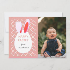 Elegante moderne patronen Gelukkig Pasen foto Feestdagenkaart