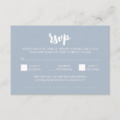 Elegante moderne pioenrozen blauwe bruiloft QR-cod Informatiekaartje (Voorkant)