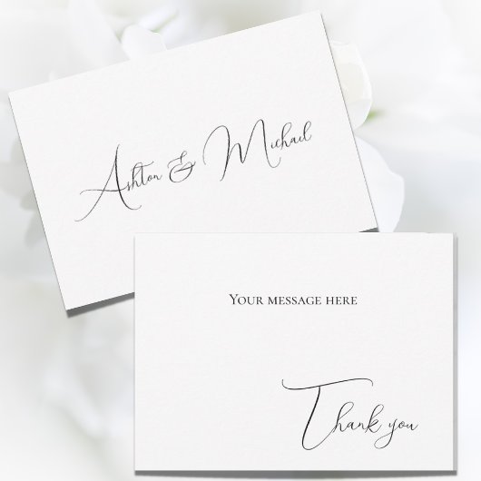 Elegante moderne platte bedankkaart