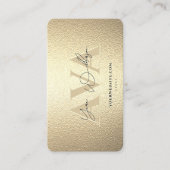 Elegante moderne professionele faux gouden handtek visitekaartje (Voorkant)