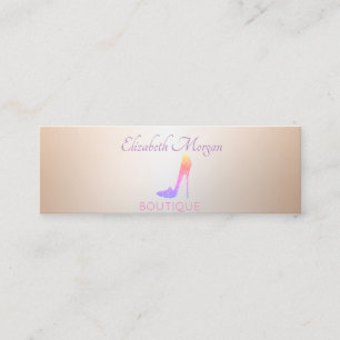 Elegante Moderne Professionele Glitter Hakken Mini Visitekaartje