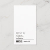 Elegante moderne professionele minimalist visitekaartje (Achterkant)