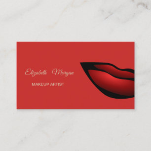 Elegante Moderne Professionele Rode Lippen Visitekaartje