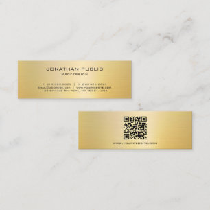 Elegante moderne QR-code goud Maak je eigen Mini Visitekaartje