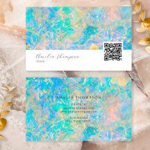 Elegante moderne QR-code gouden opaalsteen