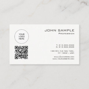 Elegante moderne QR-code Sjabloon Upload uw Logo Visitekaartje
