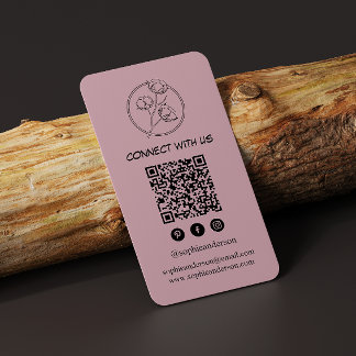 Elegante Moderne QR-code voor sociale media Visitekaartje