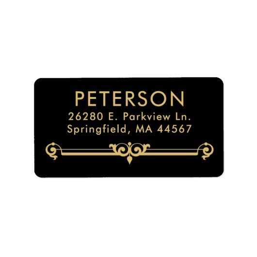 Elegante moderne retouradreslabels etiket (Voorkant)