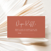 Elegante & Moderne Rode klei Luier Raffle insert Informatiekaartje