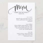 Elegante Moderne Romantische Trouwmenu, Script Menu (Voorkant)