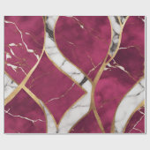 Elegante moderne roze, goud, wit marmer luxe cadeaupapier (Vlak)