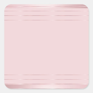 Elegante Moderne Roze Gouden Lege Sjabloon Trendy Vierkante Sticker