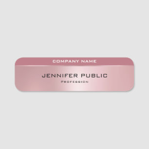 Elegante Moderne Roze Gouden Template Trendy Desig Naamplaatje