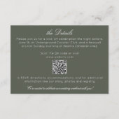 Elegante moderne rustieke wilde bloem bruiloft det informatiekaartje (Voorkant)