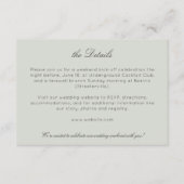 Elegante moderne rustieke wilde bloem bruiloft det informatiekaartje (Voorkant)