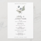 Elegante moderne rustieke Wildflower bruiloft Programma (Voorkant)