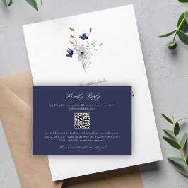 Elegante moderne rustieke Wildflower bruiloft RSVP Kaartje