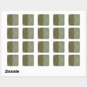 Elegante Moderne Sage groen & gouden klassieker Vierkante Sticker (Vel)