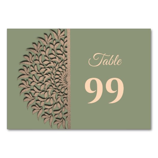 Elegante Moderne Salie groen & goud klassieke mand Kaart (Voorkant)