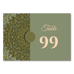 Elegante Moderne Salie groen & goud klassieke mand Kaart