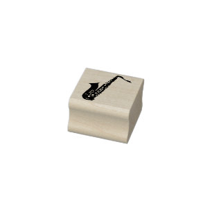 Elegante moderne saxofoon koele jazzfestivalmuziek 	rubberstempel