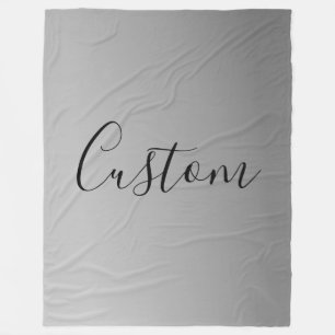 Elegante moderne script bewerkbare zwarte tekst sc fleece deken