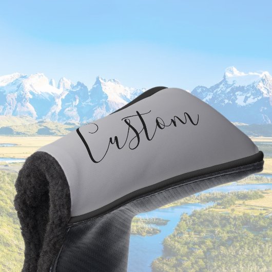 Elegante moderne script bewerkbare zwarte tekst sc golfheadcover