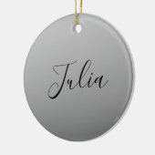 Elegante moderne script bewerkbare zwarte tekst sc keramisch ornament (Links)