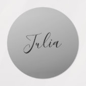 Elegante moderne script bewerkbare zwarte tekst sc labels (Design 1)