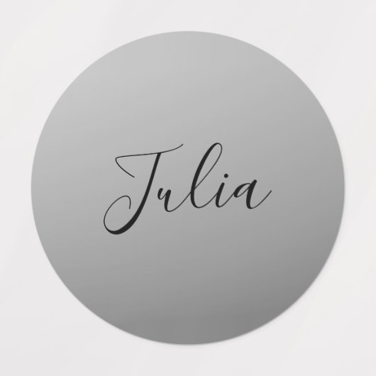 Elegante moderne script bewerkbare zwarte tekst sc labels (Design 1)