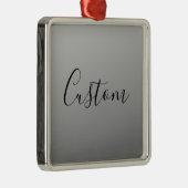 Elegante moderne script bewerkbare zwarte tekst sc metalen ornament (Rechts)