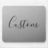 Elegante moderne script bewerkbare zwarte tekst sc muismat (Voorkant)