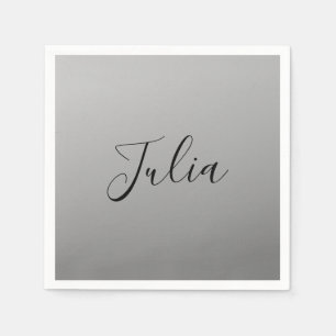 Elegante moderne script bewerkbare zwarte tekst sc servet