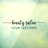 Elegante moderne script calligrafie schoonheidssal raamsticker (Vel 3)
