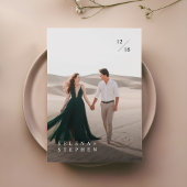 Elegante moderne script foto bruiloft uitnodiging