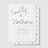 Elegante moderne script hart typografie bruiloft vellum uitnodigingen (Offset (Uitnodiging))