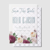 Elegante moderne scripttypografie Floral Wedding Vellum Uitnodigingen (Offset (Uitnodiging))