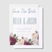 Elegante moderne scripttypografie Floral Wedding Vellum Uitnodigingen (Offset)