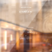 Elegante moderne selfie spiegel welkom bruiloft st raamsticker (Vel 2)