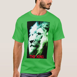 Elegante Moderne Shamrock Groen Pop Art Leeuw Here T-shirt
