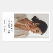 Elegante moderne sieradenontwerper foto rechthoekige sticker (Voorkant)