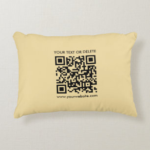 Elegante Moderne Sjabloon Aangepaste QR Code Goude Accent Kussen