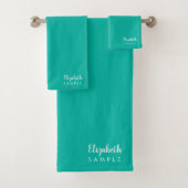 Elegante Moderne Sjabloon Handgeschreven Naam Best Bad Handdoek (Insitu)