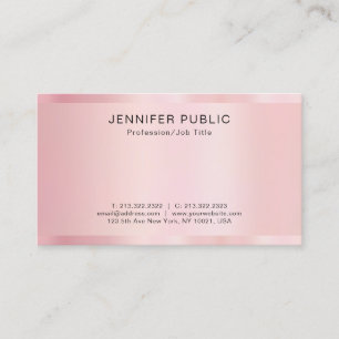 Elegante Moderne Sjabloon Rose Goud Professioneel Visitekaartje