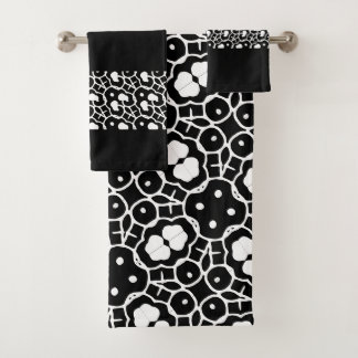 Elegante moderne stijlvolle zwart-witte badkamer B Bad Handdoek