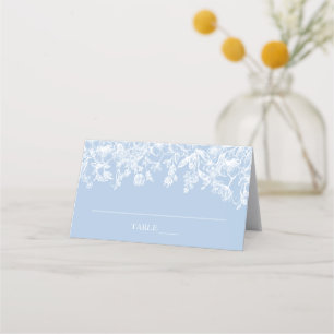 Elegante moderne stoffige blauwe wilde bloem plaat