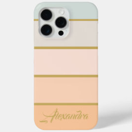 Elegante moderne strepen patroon gepersonaliseerde iPhone 15 pro max hoesje