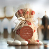 Elegante moderne terracotta boho bruiloft dank u ronde sticker