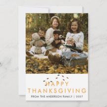 Elegante moderne Thanksgiving familie foto herfst