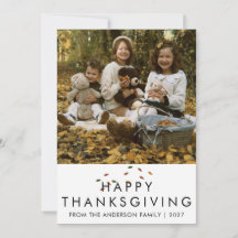 Elegante moderne Thanksgiving familie foto herfst